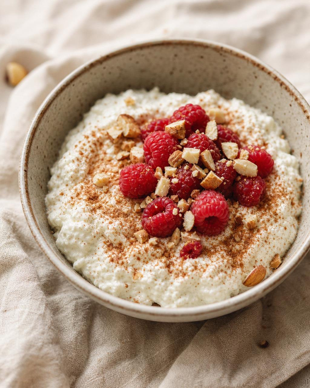 Magerquark mit Zimt & Beeren